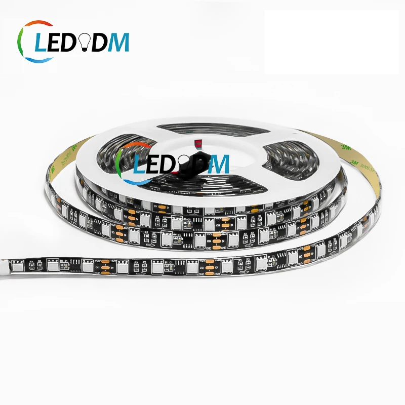single SPI addressable magic programmable led strip smd5050 RGB pixel 60leds flex led strip 12v 24v