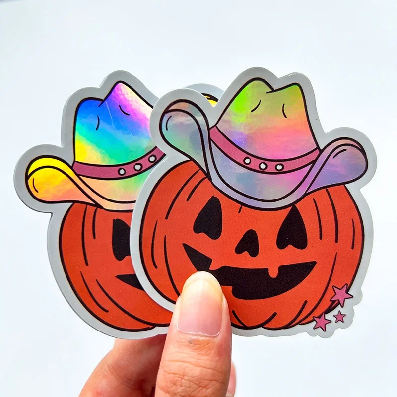 Wholesale Popular Custom Waterproof Company Brand Logo Adhesive Label Die Cut Holographic Sticker Cartoon Anime Hologram Sticker