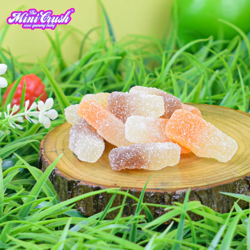 MIniCrush bulk confectionery sugar costed cola bottle shaped gummy candy sour kids candy