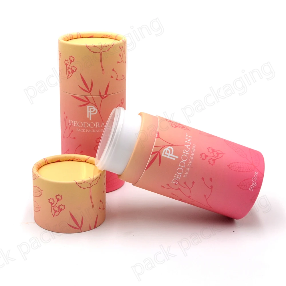 Customized Skin Care 50ml Deodorant Container Beauty Packaging Kraft Twist Up Paper Tube - Buy 2oz Round Natural Twist-up Tube