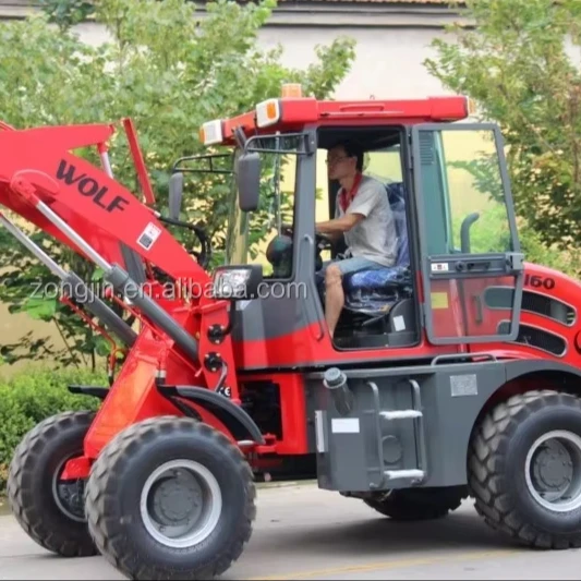 China Wolf WL160 1.6 Tons Factory Construction 4 Wheel Drive Good Performance Prices For A Very Small Loaders