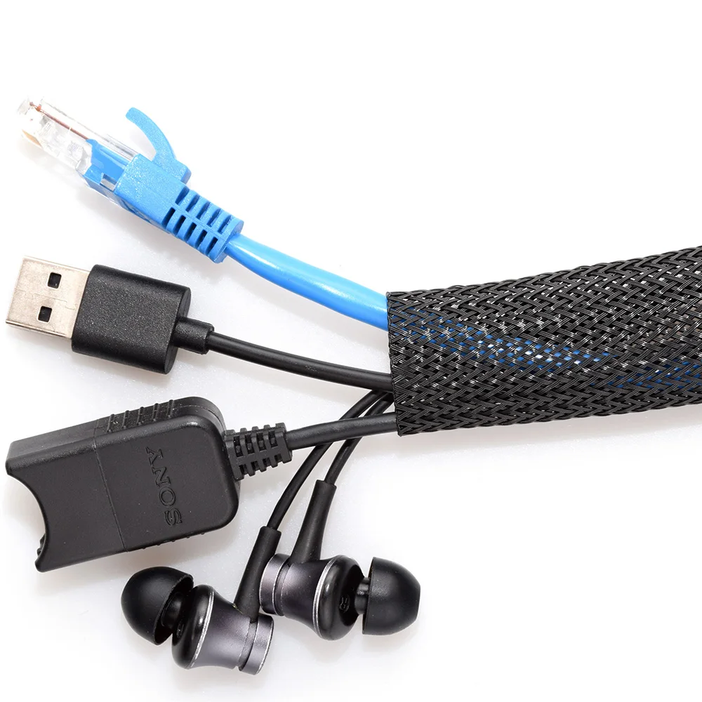 JDD nylon expandbale braided sleeving Polyamide 6.6 cable sleeve braided with 94-V2