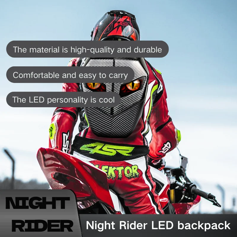 New Led Eye Motorcycle Bag Waterproof Diy Backpack Bluetooth Motorcycle Backpack Riding Bag