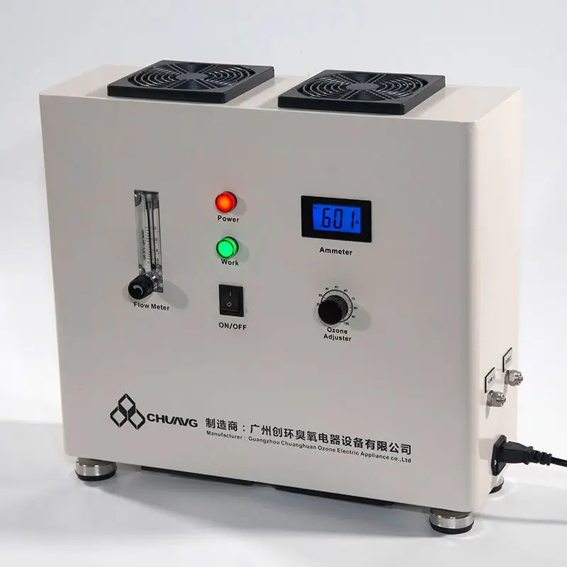 Continuous working ozone generator for laboratory water treatment