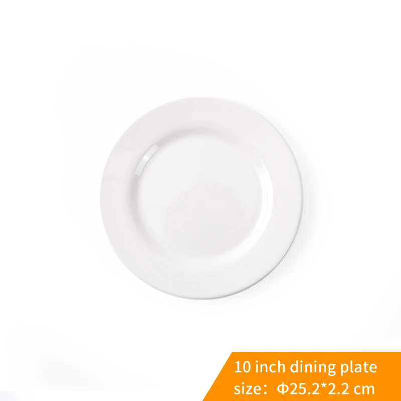 Factory Wholesale High Quality Melamine Dinner Plates Charger Plate Sets Dinnerware White Round Restaurant Tableware