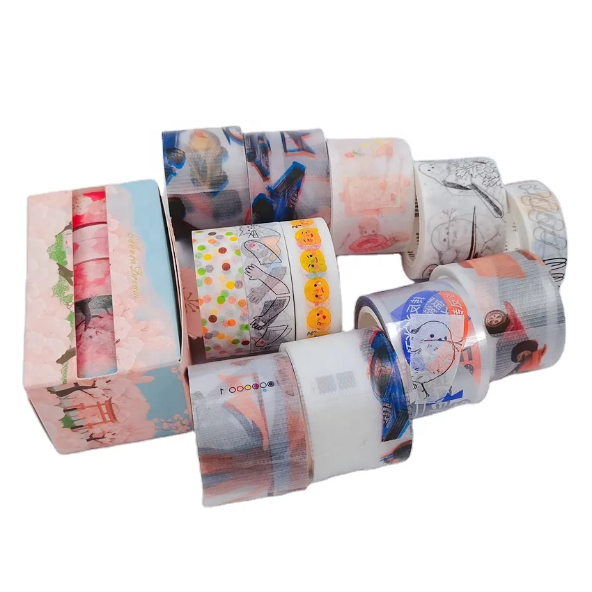 
China Factory Customized DIY Colorful Washi Tape Gekko Stamp Washi Tape On Sale 