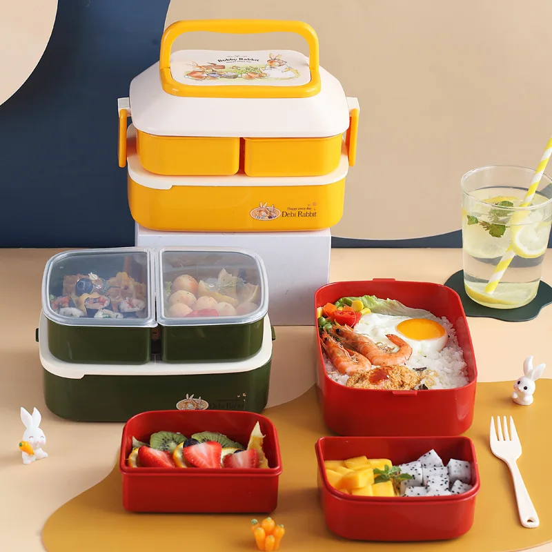 2022 New heating tedemei lunch box loncheras escolares kids with compartments storage containers