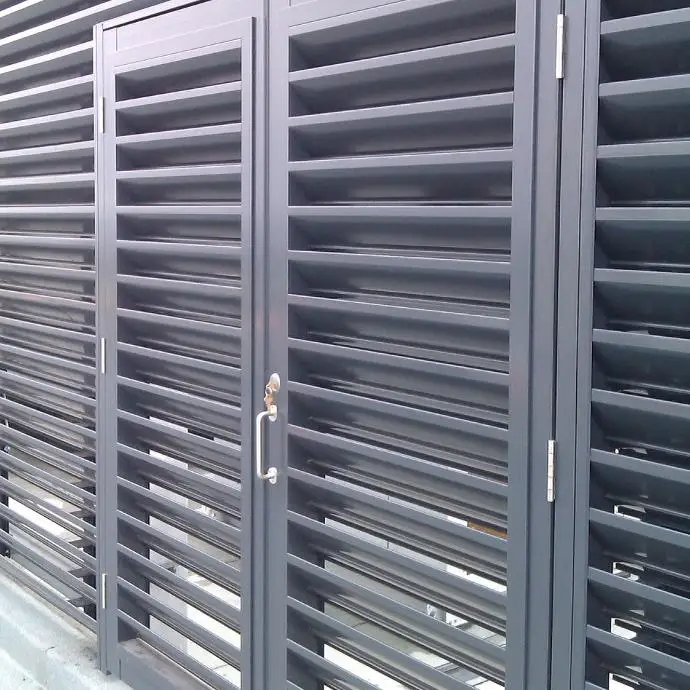 Most Popular Customized Aluminum Fixed Louver Interior Single Double Swing Door for Air Circulation