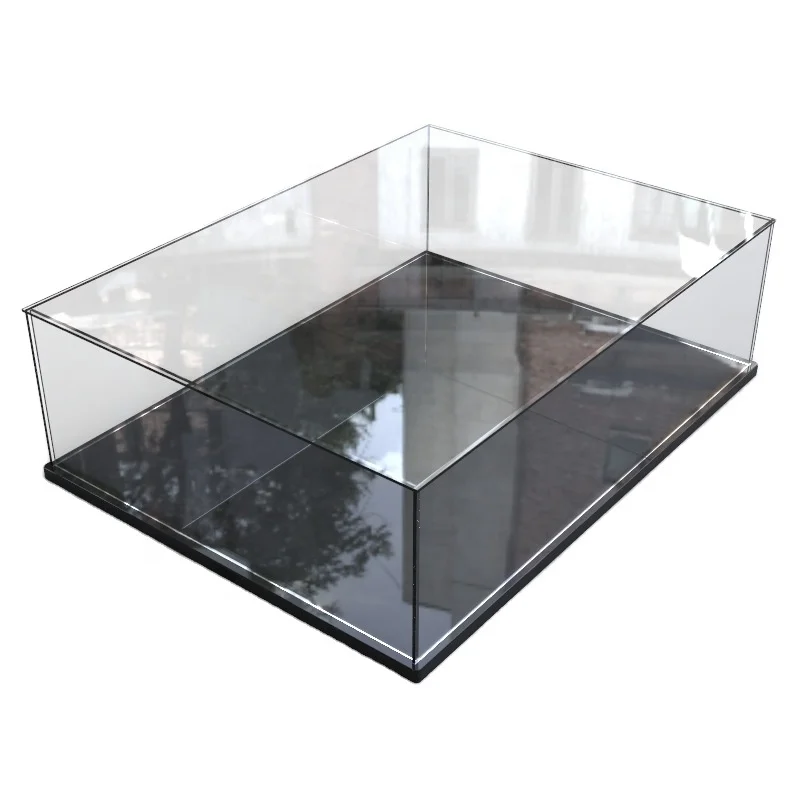 Clear Acrylic Display Case Box , Versatile Collectibles Display Dustproof Showcase with Thickening Base