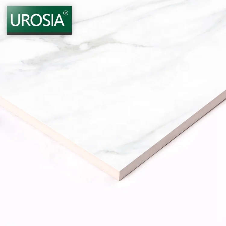 Hotel Indoor Lobby White Marble Tile 80x80 Marble Look White Carrara Glazed Floor Tile