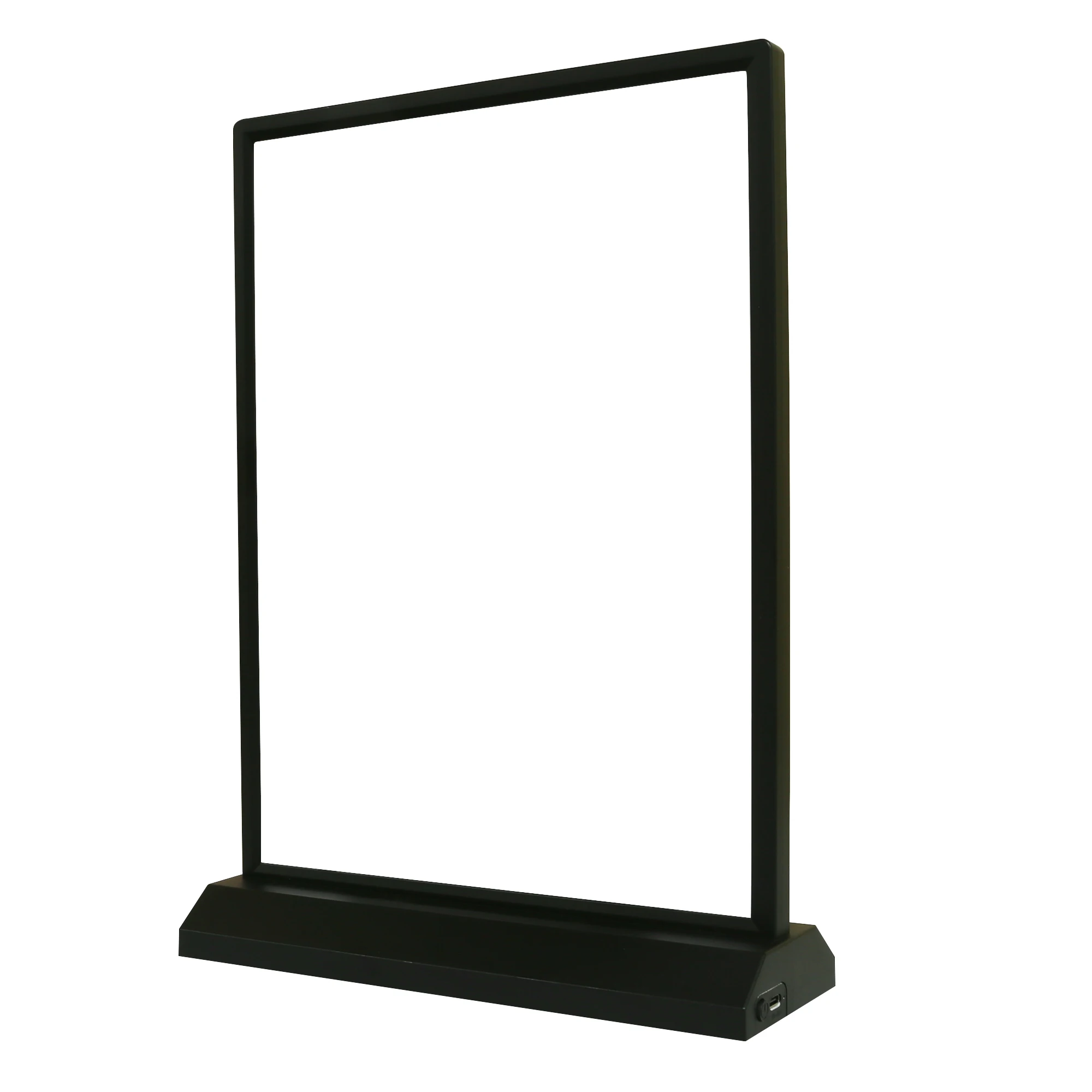 A4 black Stand up window real led display sign frame led picture frames window Advertising Acrylic Light Box