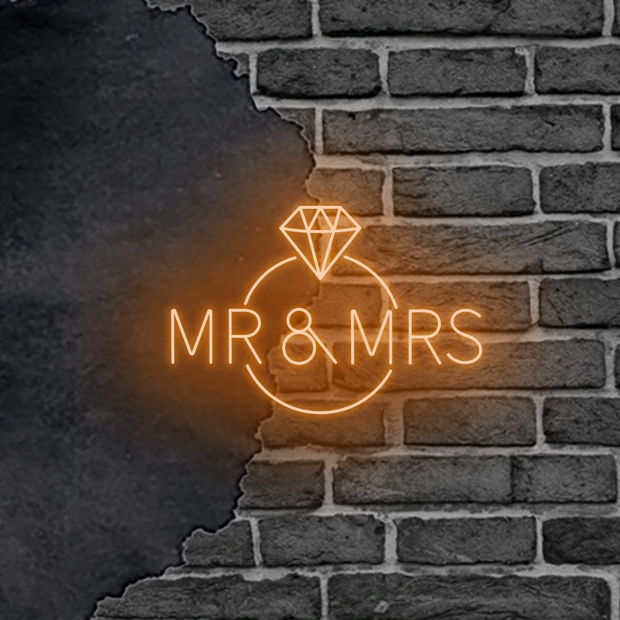 Неоновый светодиодный светильник на заказ «сделай сам» для комнат знак «MR & MRS» RGB акриловый буквы