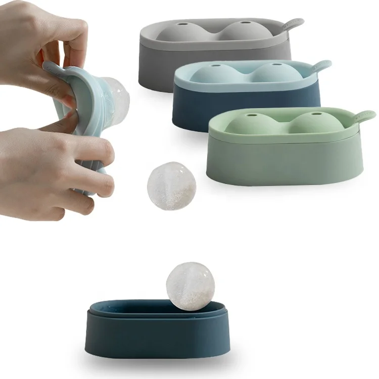 ODM OEM Custom BPA Free Non-Stick Round Silicone Ice Cube Ball Tray Ice Mold