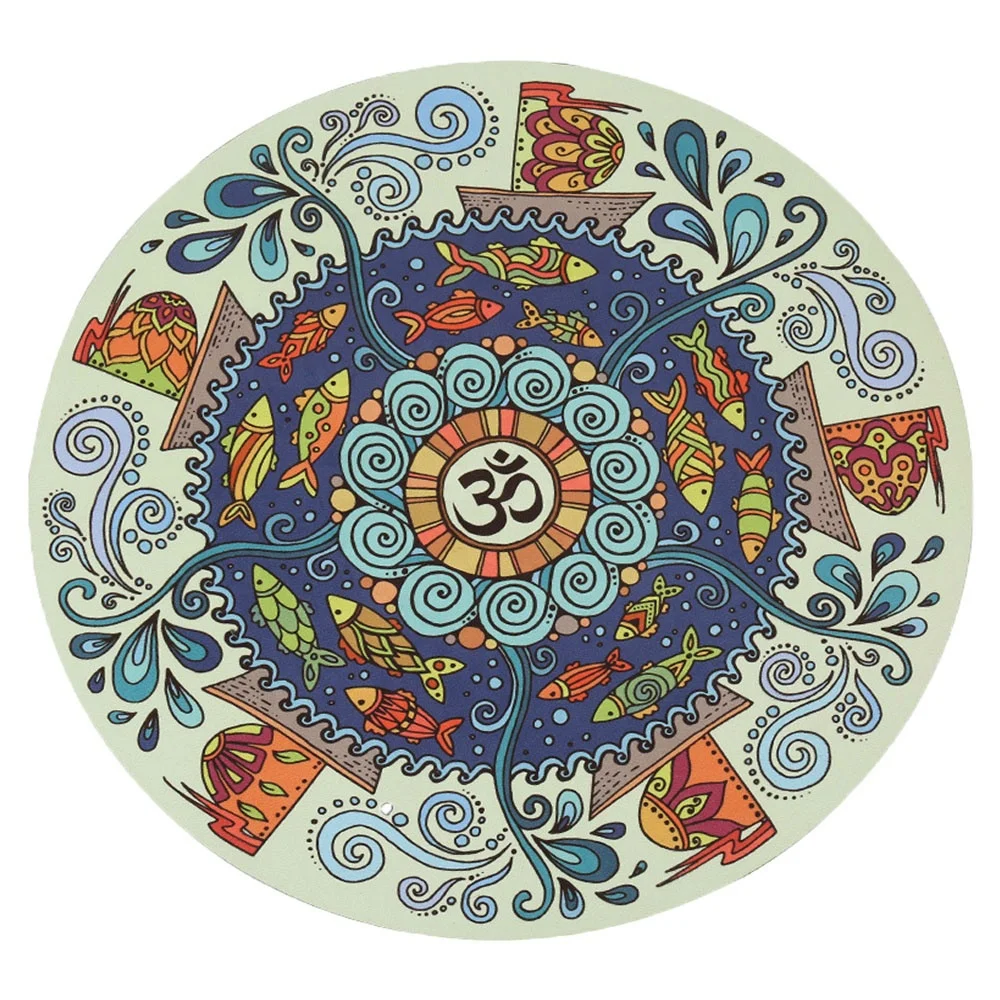 2020 OEM Custom Label Natural Rubber Round Circle Suede Yoga  For Fitness Yoga Mat