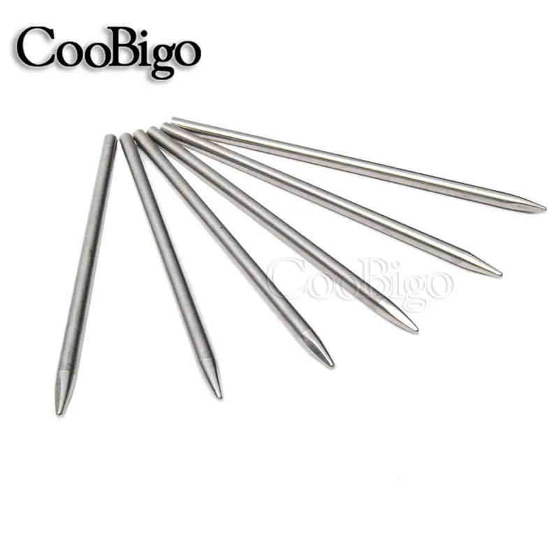100pcs Knitting Weaving Bracelet Paracord Needle Screw Thread Shaft Tip Stitch Fid Lacing Crochet Tools DIY Accessories Steel