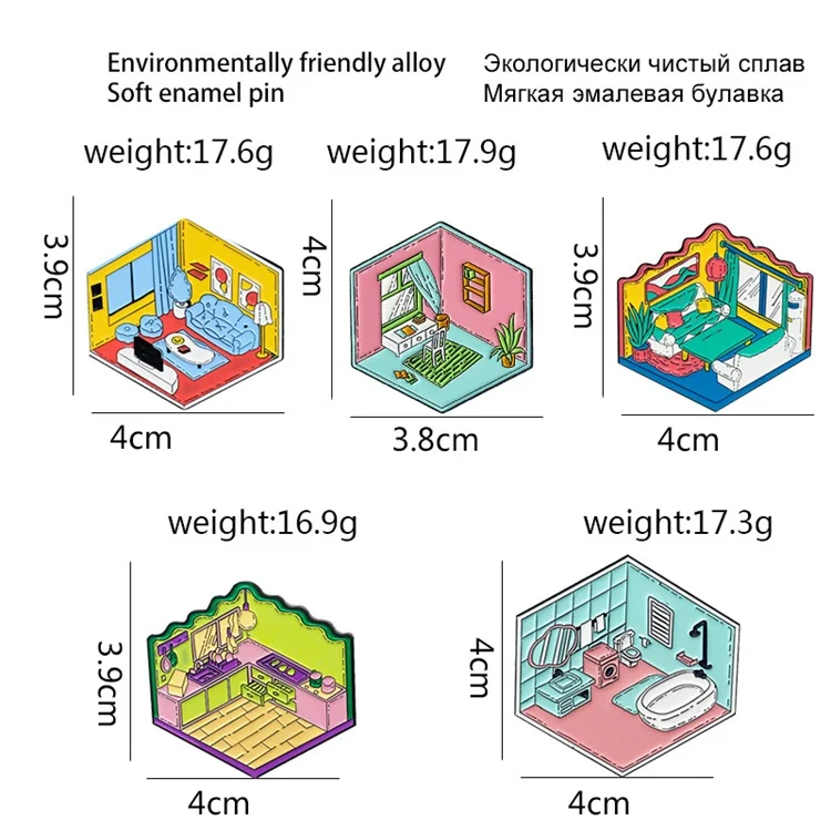 Enamel pins custom brooches women jewelry kitchen living room bathroom funny knit sweater manufacture hoodie hard hat badge pin