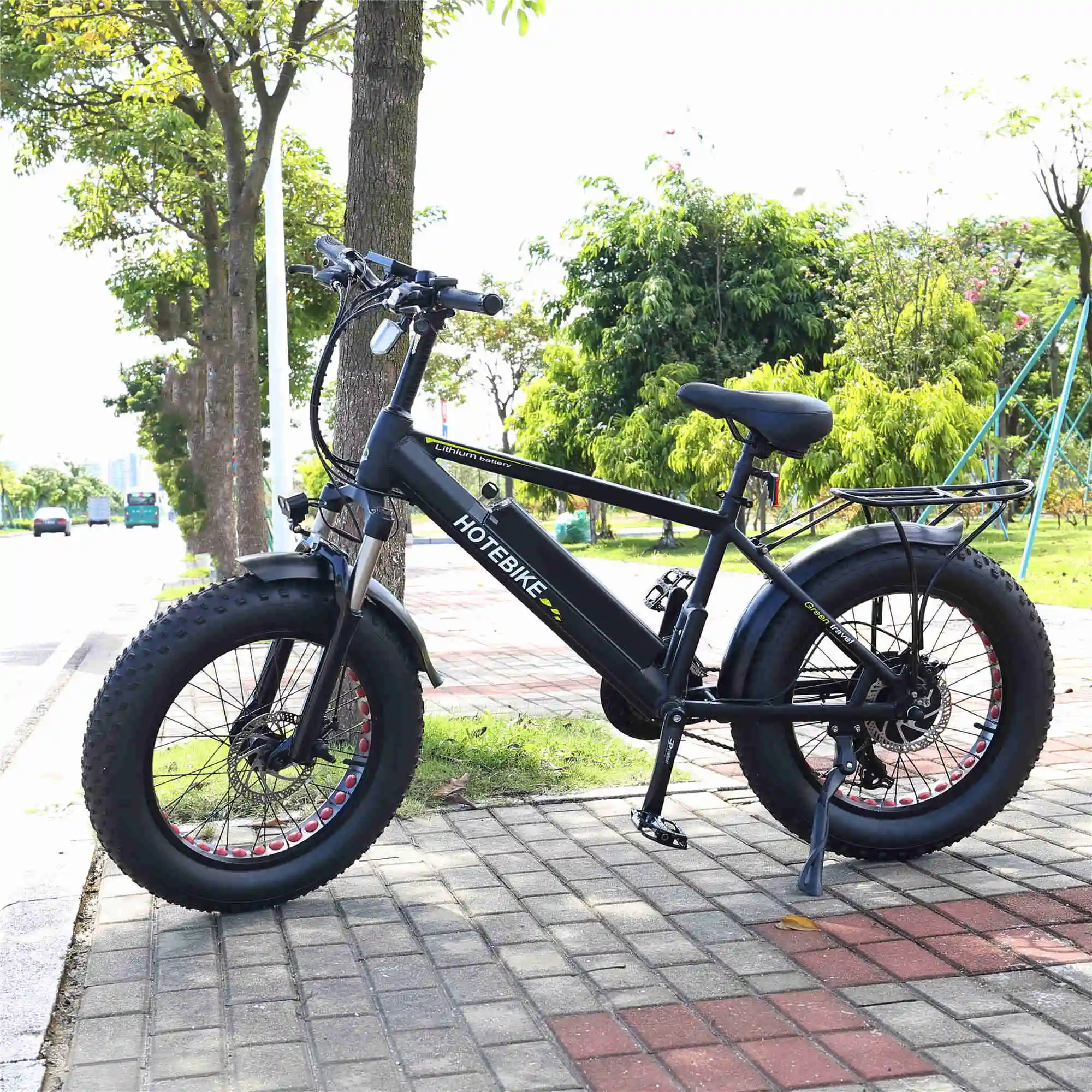 Hot sale HOTEBIKE electric mountain bike fat tyre bicycle 48V electric assist bike 21 speed electric fat bike