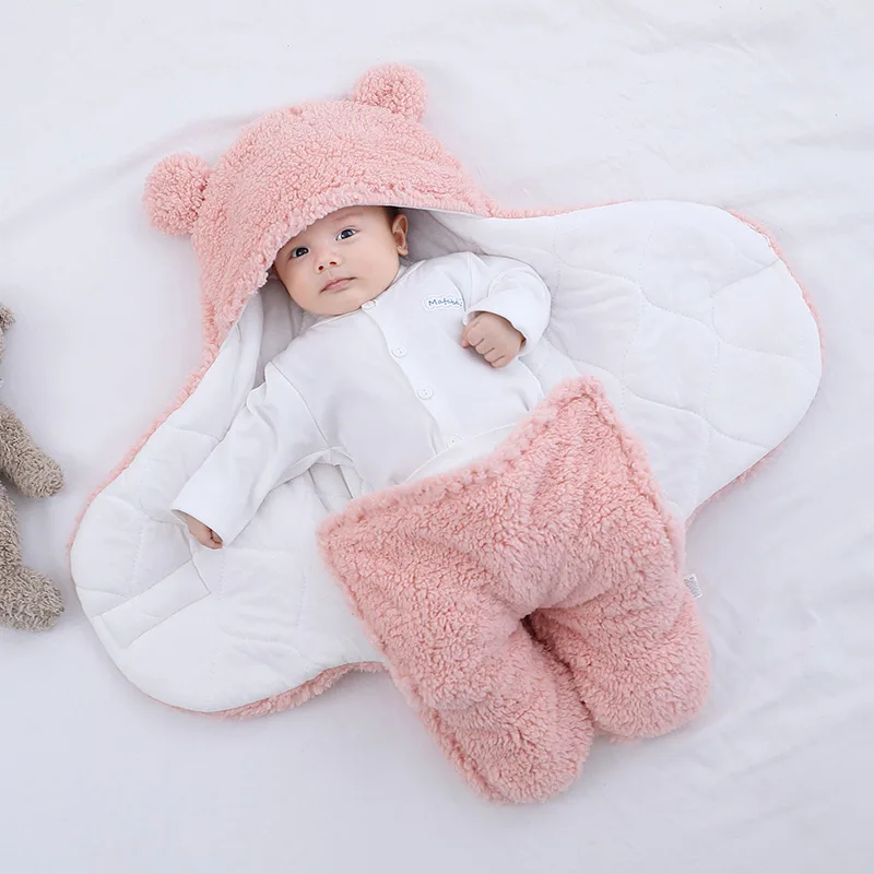 Winter newborn baby blanket boy girl sleeping bag warm baby wrap blanket clothes newborn baby blanket