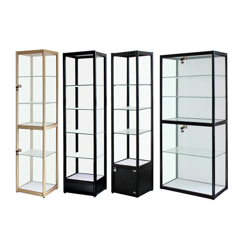 Wholesale Wine Toy Display Cabinet Led Glass Display Cabinet Modern Showcase For Shopping Mall