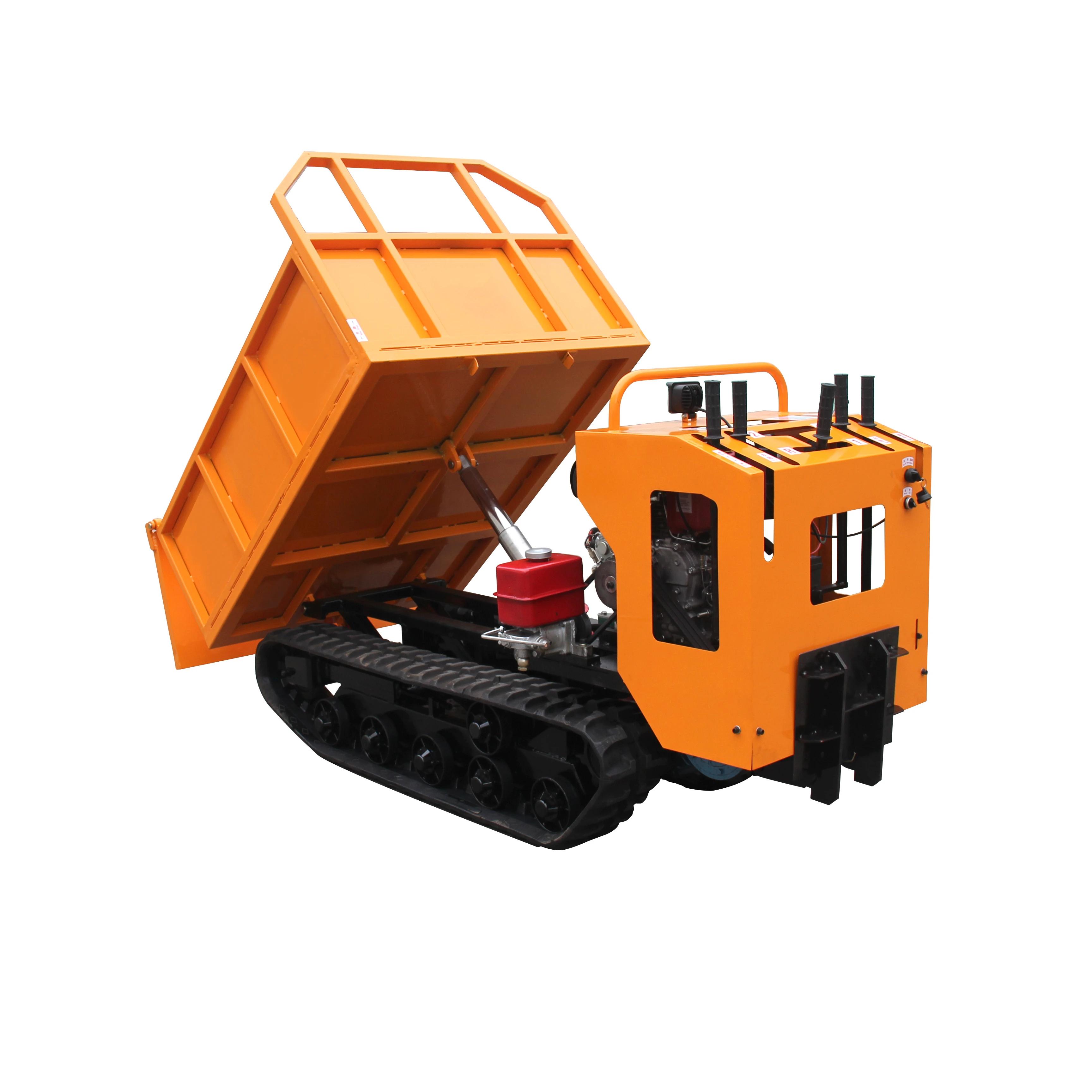EPA Engine  Handheld1 ton  1.5Ton Crawler Transport Truck Tracked Vehicles Complex Terrain Mini Dump Truck