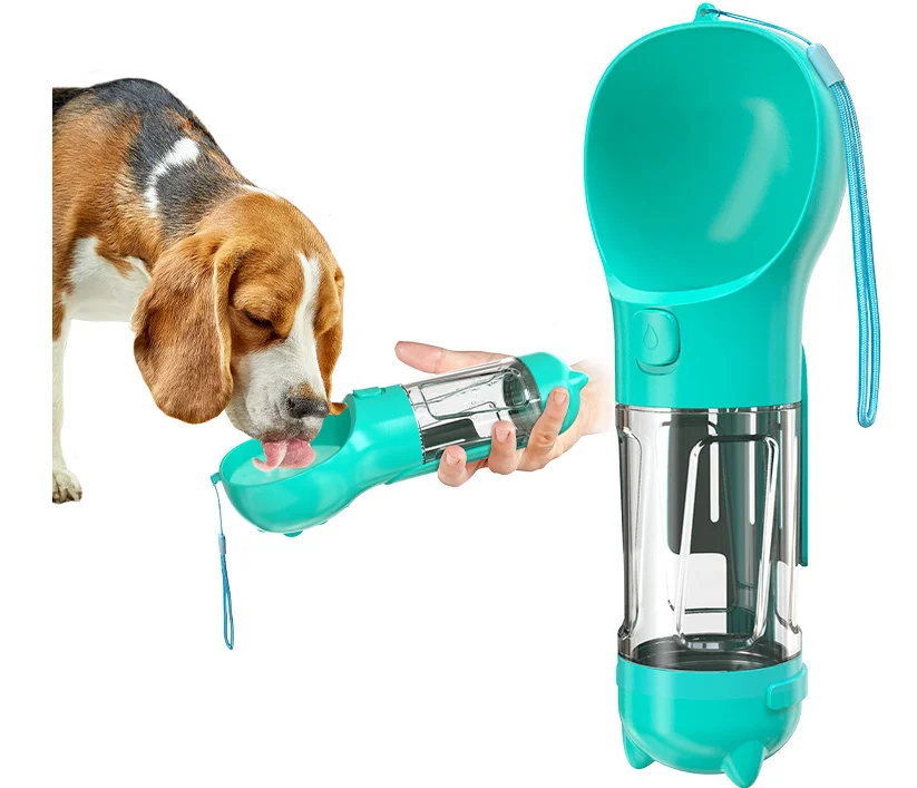 Portable Dog Water Bowl & Feeder with Dispenser Excrement Shovel Bag-Convenient Pet Travel Accessory