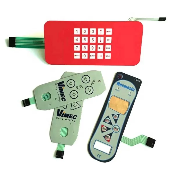 Factory Customized Smart Pvc pc pet Membrane Switch On Off Button Keyboard Waterproof