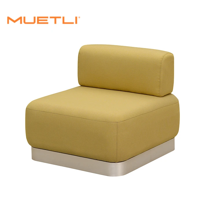 Modern Yellow Tulip Color Patio Outdoor Office Furniture Sectional Waiting Sofa