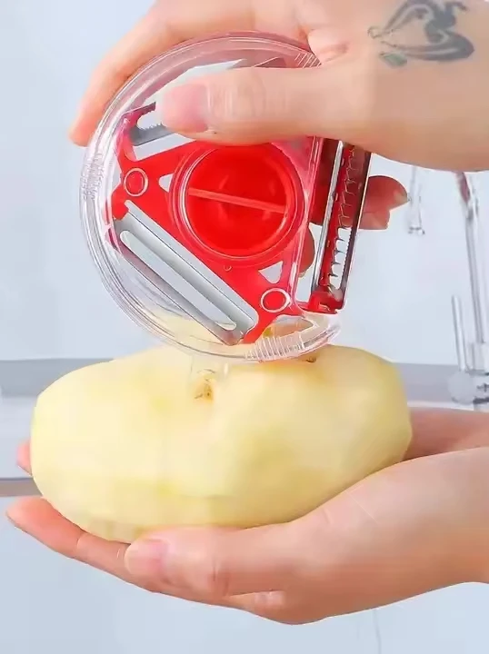 Kitchen 3 in 1 Multi-purpose Rotary Peeler Stainless Steel Potato Peeler Slicer Grater Fruit Peeler Vegetable Shredder