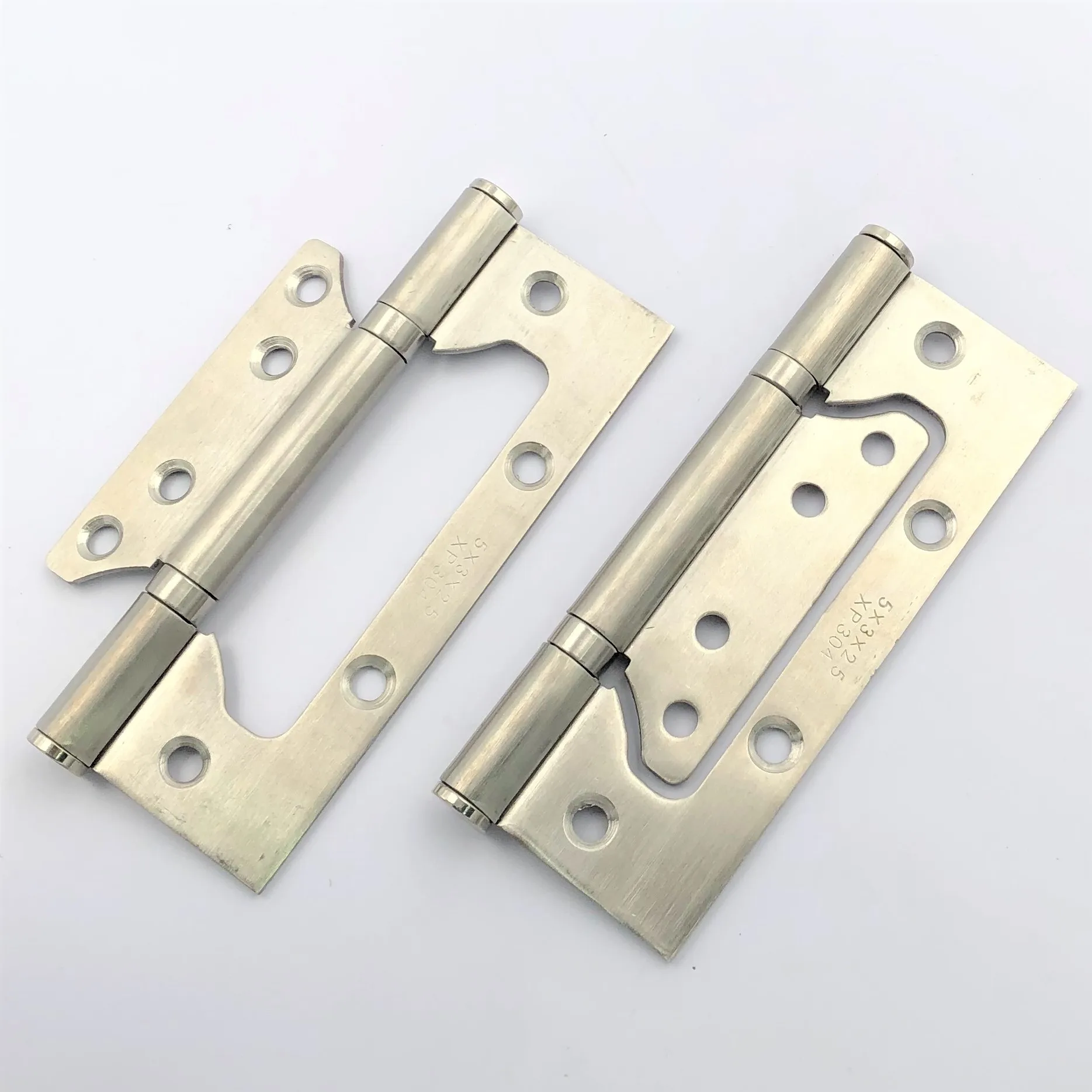 5 inch cheap type SUS201 stainless steel flush ball bearing rotating butt wooden door hinge