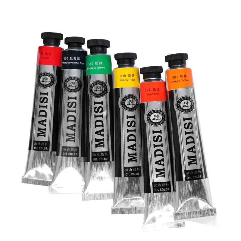 Factory Direct Sales Set 3pcs 37 Colors 50ml Oil Paint Sets Painting Oil Color Tubes