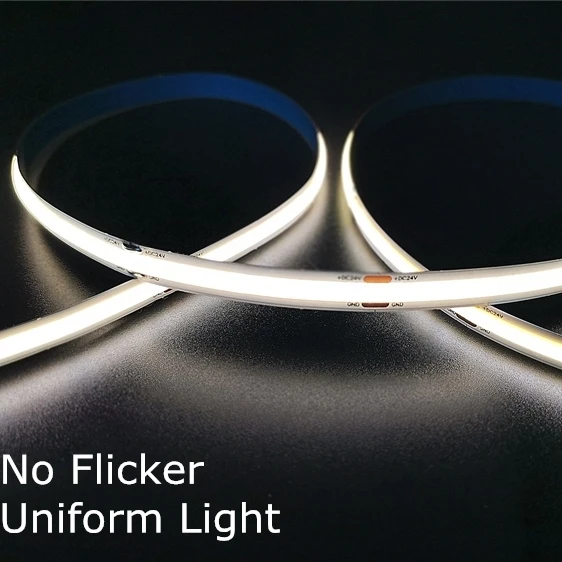 Factory supplier 12V 480 LEDs/m COB strip light tape control dimmer decorative for profile COB strips