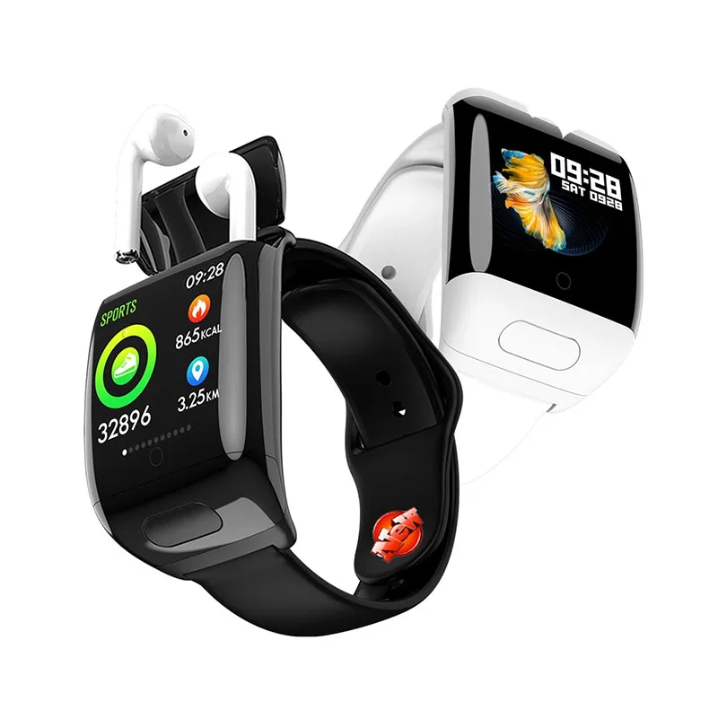 2 in 1 Earbuds And Smartwatch Real Time Heart Rate Sleep Analyze Earphone Answer Call Headphone TWS Watch Smart Bracelet