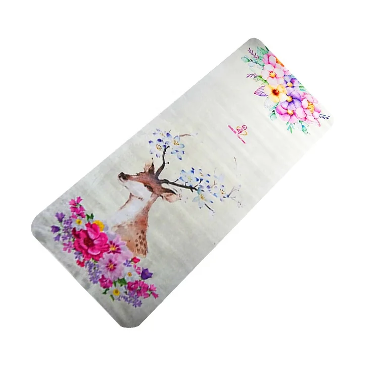 Customized Image and Logo Printed Natural Rubber Microfiber Suede Yoga Mat full color printing mat yoga factory