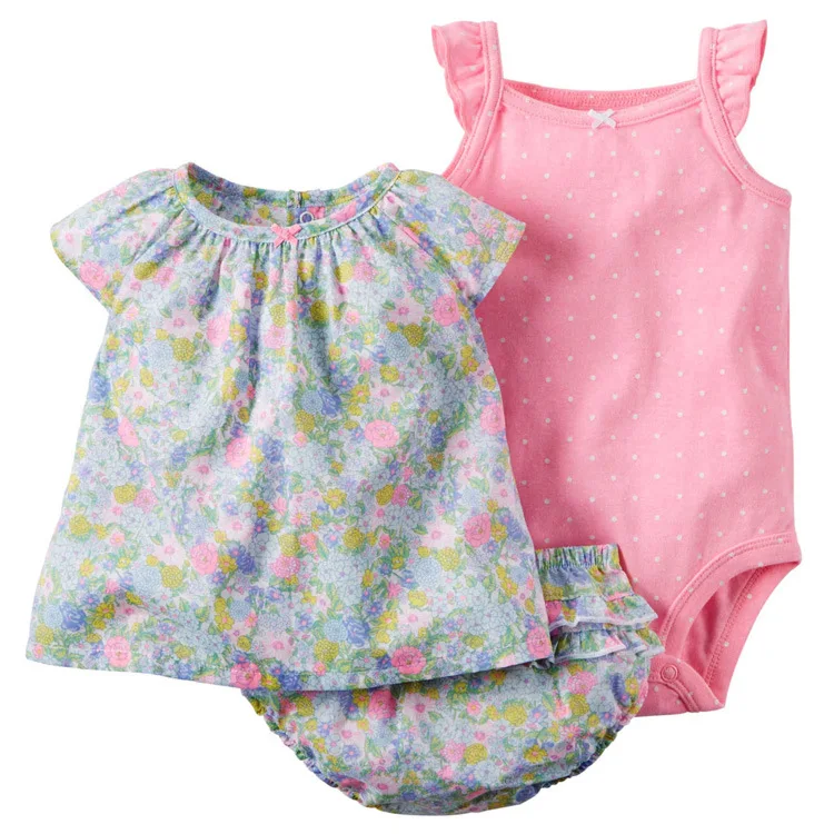 
Summer sleeveless bag fart clothing female baby cotton romper clothes 