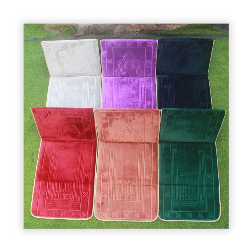 Islamic prayer mat A Ramadan gift for Muslims Plain folding prayer mat Portable prayer blanket