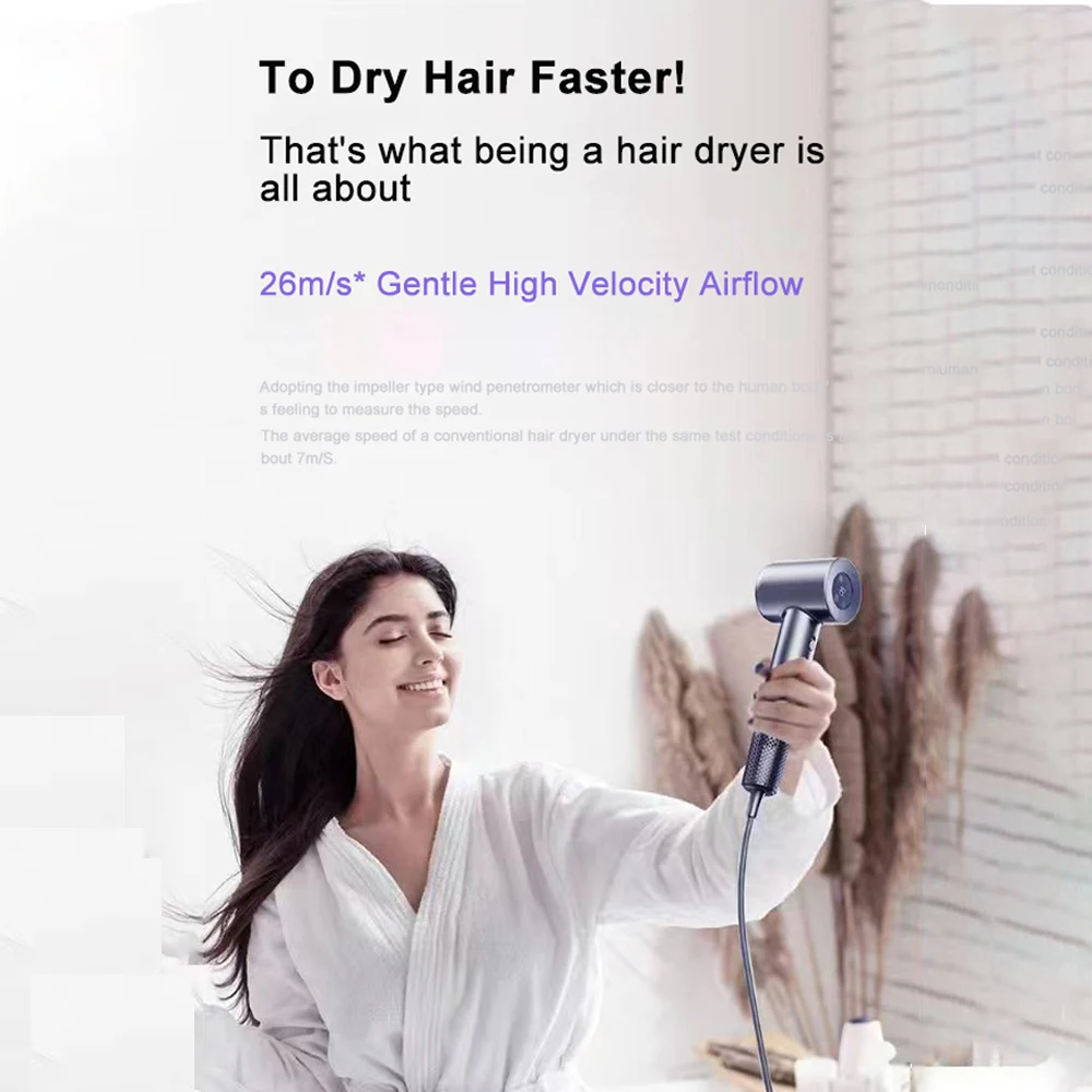 Iparah Hair Dryer 2024 New Product Hot Sale Super Ionic Hair Dryer Fast Heating Blow Dryer With Lcd Screen Multi Speed Brushless