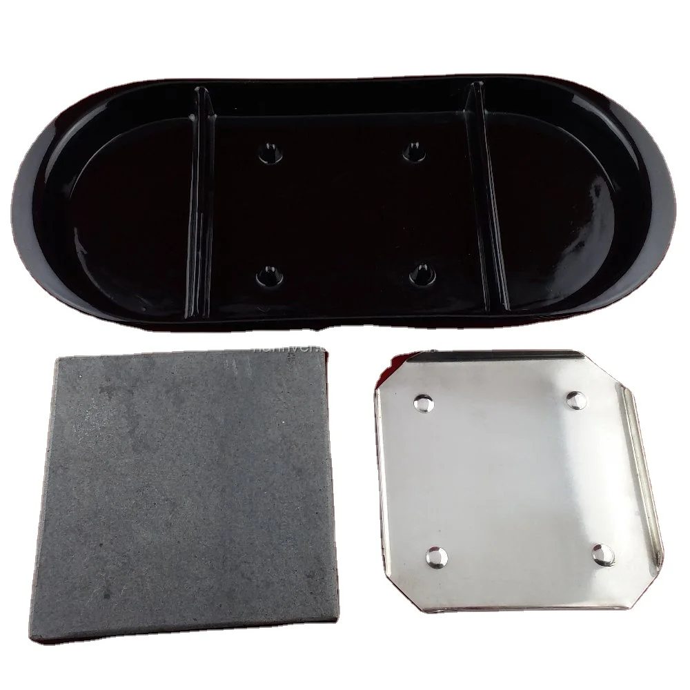 Home use hot rock grill kitchen tools for sale steak grill lava stone with black oval ceramic board plate