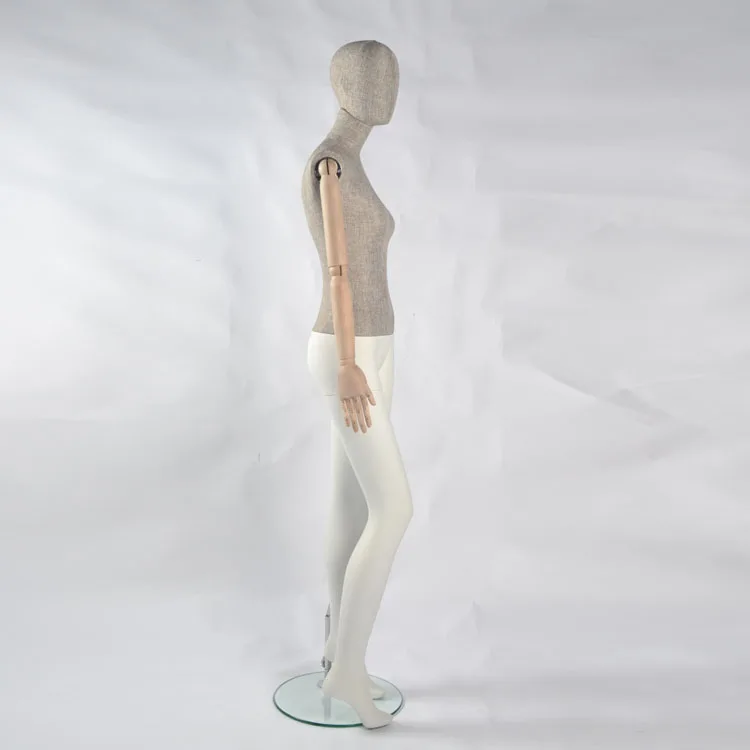 Adjustable fiberglass female mannequin,dummy,manikin,model,wooden arms mannequins