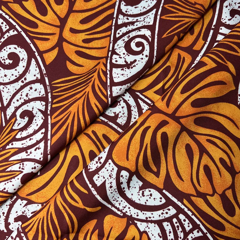 Hawaii Custom Digital Printed Free Sample Rayon Poplin Fabric for Women Clothing