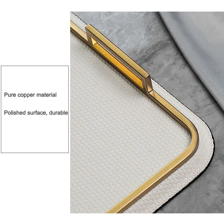 Luxury Tray with Handles PU Leather Braided Serving Trays for Restaurant  Living Room Coffee Table Storage Decorative Trays