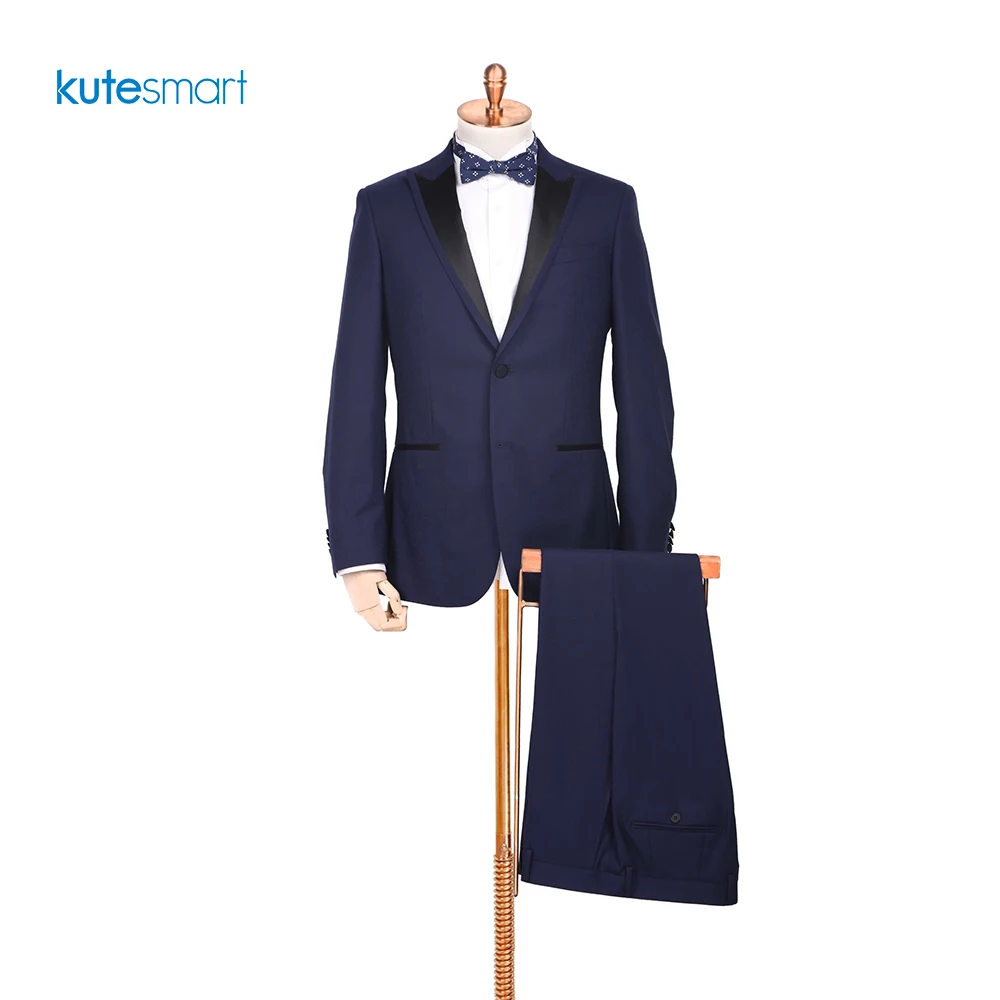 Мужской классический смокинг Kutesmart, смокинг из 100% шерсти, под заказ