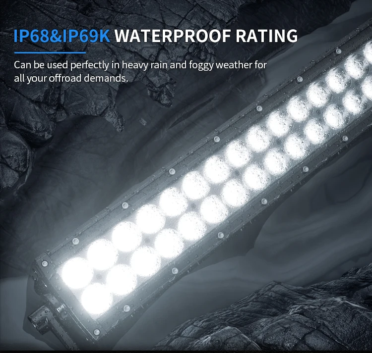 Super slim LED light bar 300W 400W 500W Combo Waterproof Curved LED Light Bar For Trucks