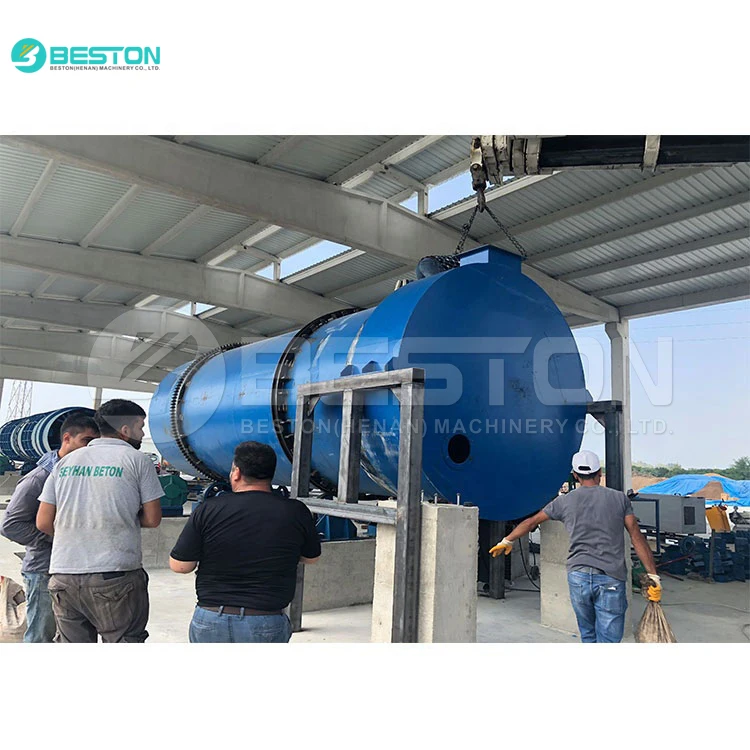 Complete charcoal production line with carbonization furnace, dryer, crusher, with daily output 10 tons