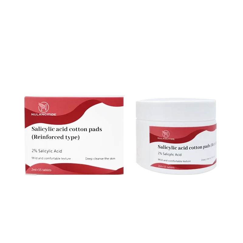 Private Label Aloe Salicylic Acid Nursing Acne Treatment Exfoliating Wet Facial Cleansing Pads Skin Care Cotton Toner Pads