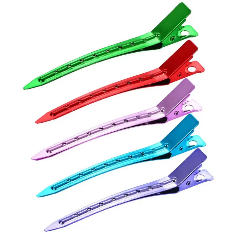 Hot sale 3.5 Inches Duck Bill Hair Clips Metal Alligator Curl Clips Sectioning Clips For Beauty Salon