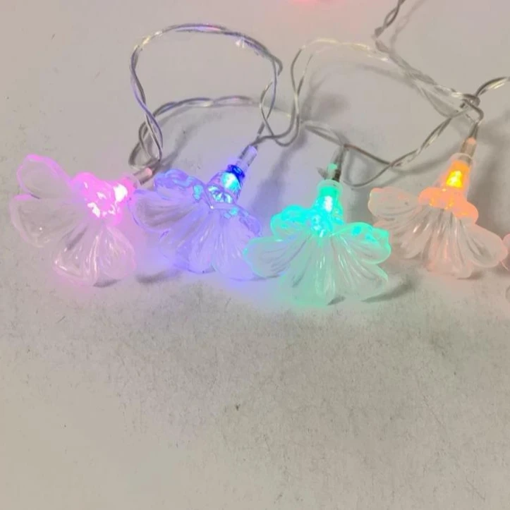 Battery Operated Christmas Artificial Flowers With LED  RGB String Lights Fairy Garden Decorative Lights For Indoor And Outdoor