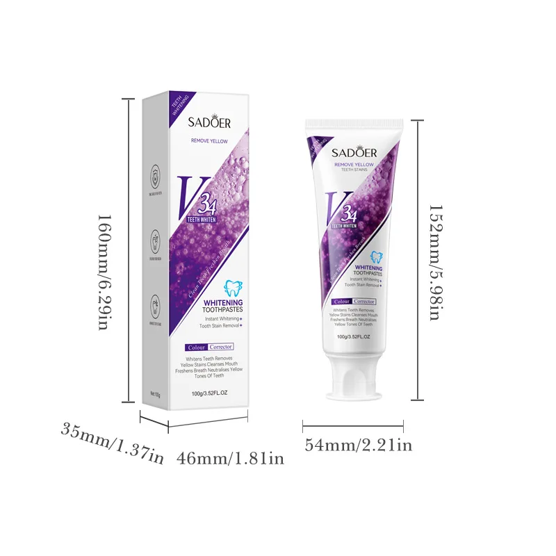 SADOERV34 Whitening Toothpaste Cleaning Dentistry Fixing Clean Toothpaste Cross-border Foreign Trade Wholesale