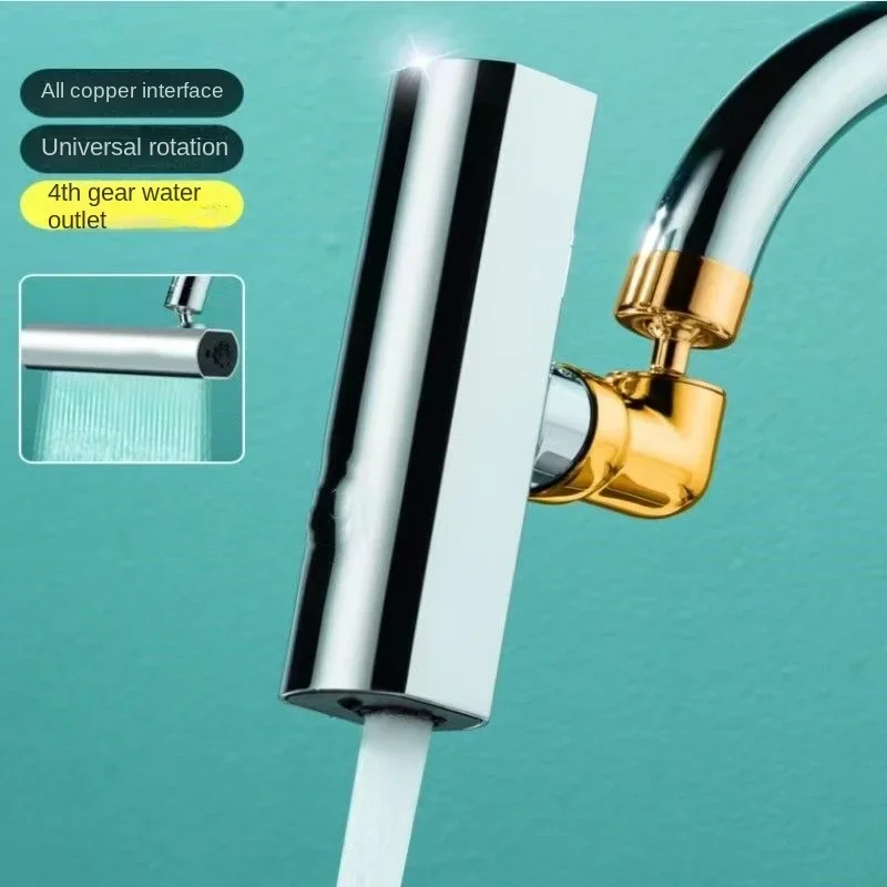 Luxury Kitchen Faucet Sink Tap Head Sprayer Brass Modern Kitchen Sink Rotating Faucet Extender
