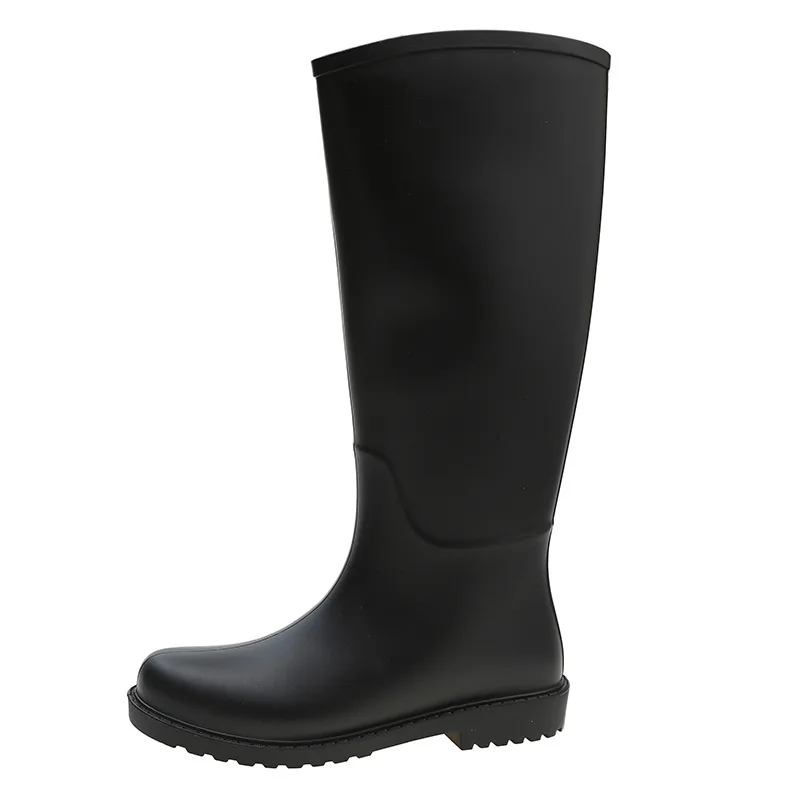 XY Fashion Outside Waterproof Non-slip Wear-resisting Contracted High Female Rain Boots