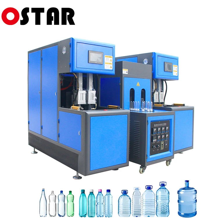 2 Cavities 3l Semi Automatic Pet Water Bottle Blowing Making Stretch Blowing Blow Molding Moulding Machine